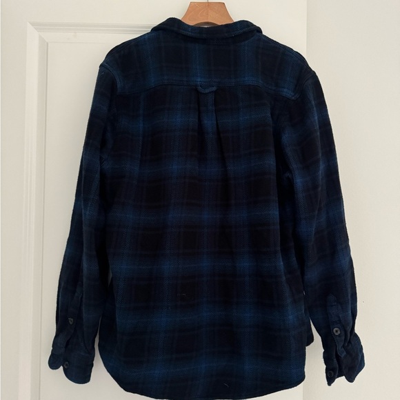Orvis Men's Black & Blue Flannel Cotton Big Bear Heavyweight Shirt size large - Picture 3 of 5